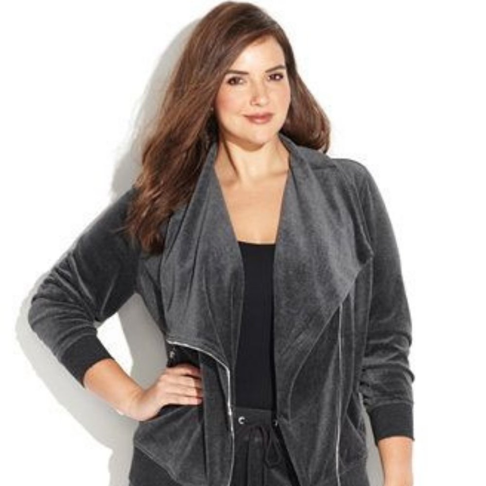 NWT Two by Vince Camuto Funnel Neck Velour Jacket & Lounge Pants